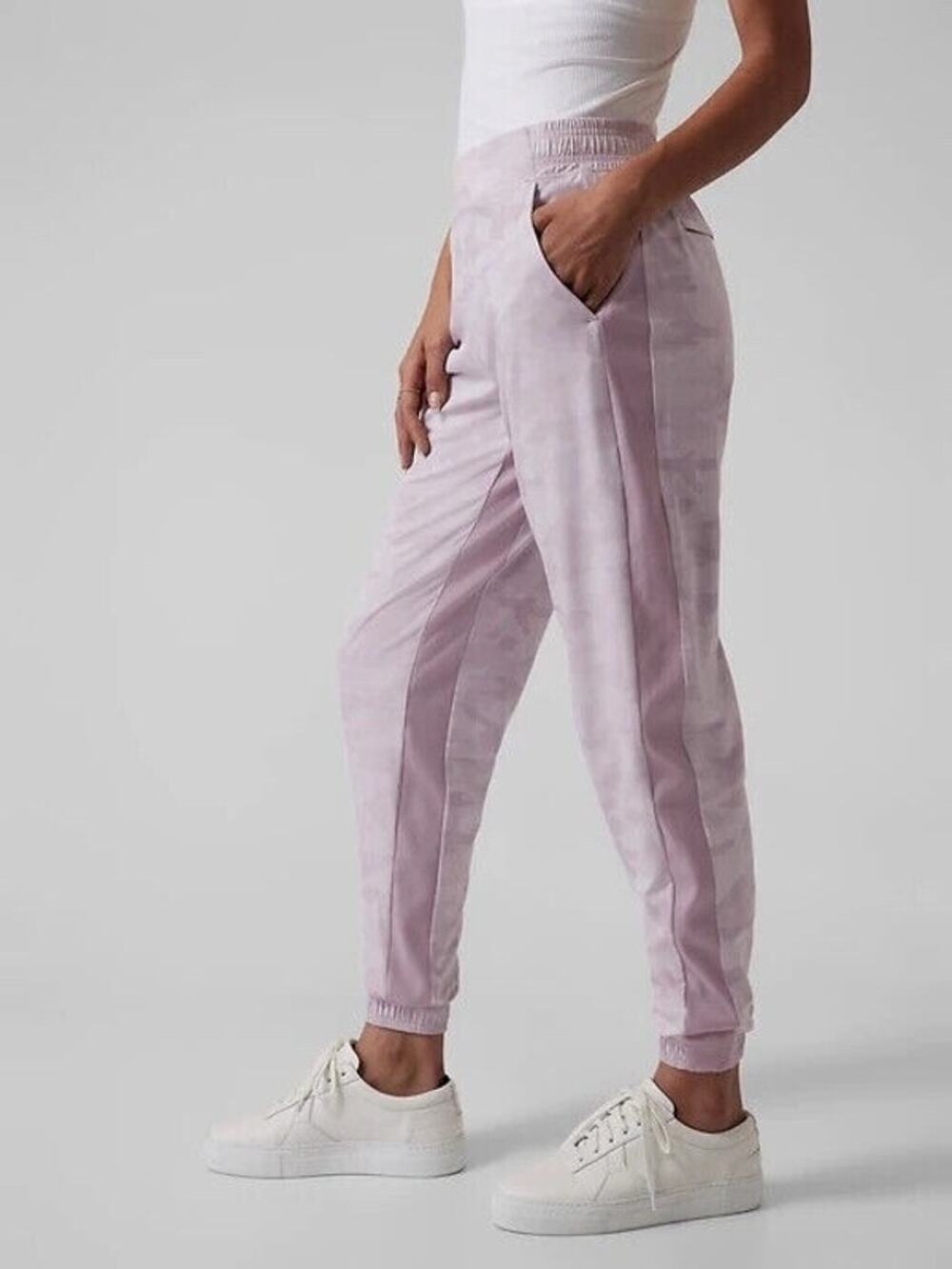 Athleta Brooklyn Lined Pink Camo Jogger Pant